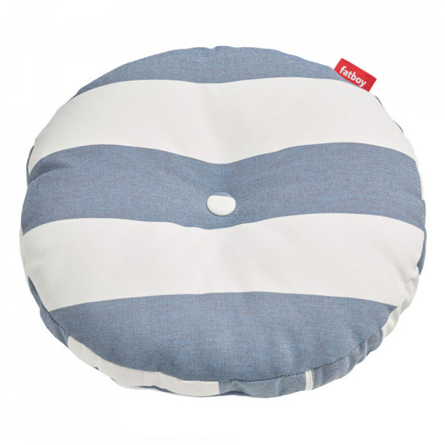 Perna pentru exterior alba/albastra din fibre acrilice 45 cm Circle Pillow Stripe Ocean Fatboy