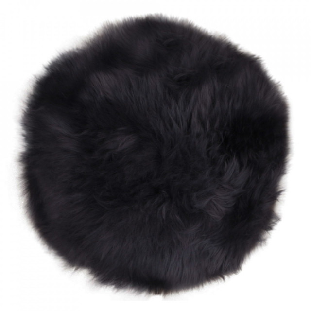 Perna sezut neagra din fibre naturale 35 cm Lambskin House Nordic
