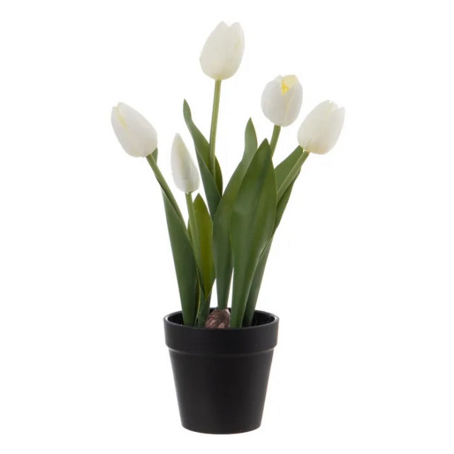 Planta artificiala din fibre sintetice 31 cm Tulip Denzzo