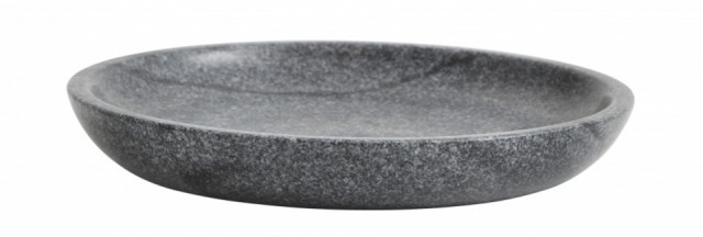 Platou decorativ negru/gri din marmura 17 cm Alci Nordal