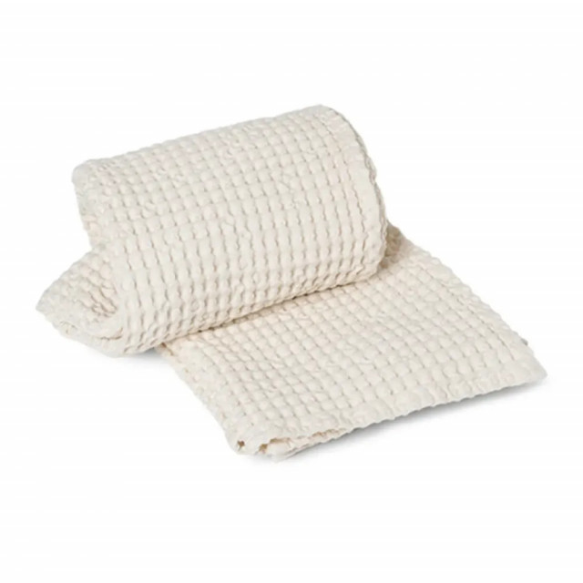 Prosop alb antic din bumbac 70x140 cm Organic Ferm Living