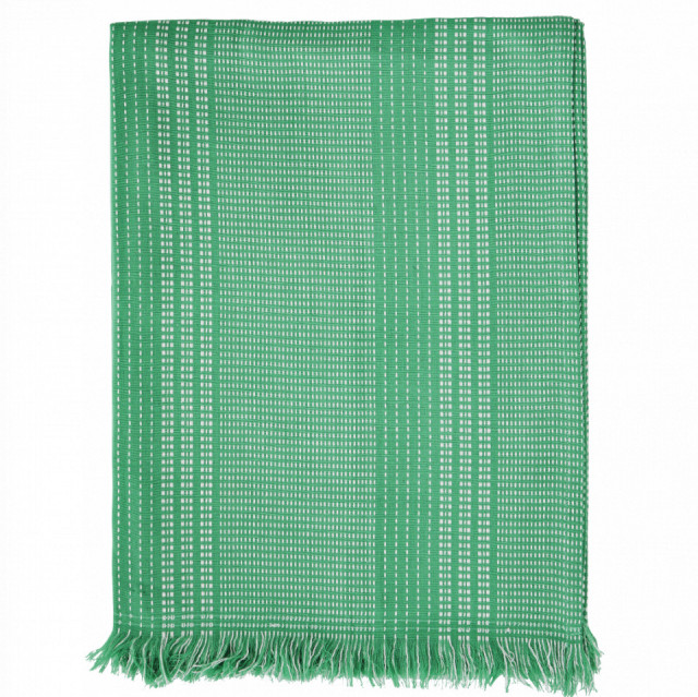 Prosop verde/alb din bumbac 100x180 cm Dallas Madam Stoltz