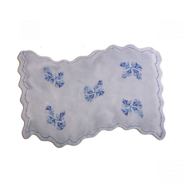 Protectie masa dreptunghiulara alba/albastra din plastic 35x49 cm Acid Flower C Seletti