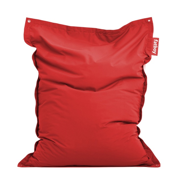Puf dreptunghiular exterior rosu din textil 134x180 cm Original Floatzac Fatboy