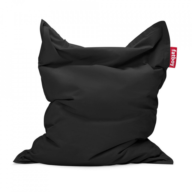 Puf dreptunghiular negru din bumbac 140x180 cm Original Stonewashed Fatboy