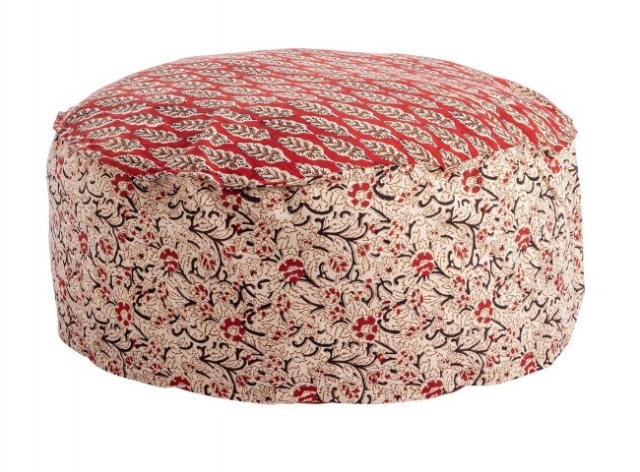 Puf rotund multicolor din bumbac 65 cm Lorient Bizzotto