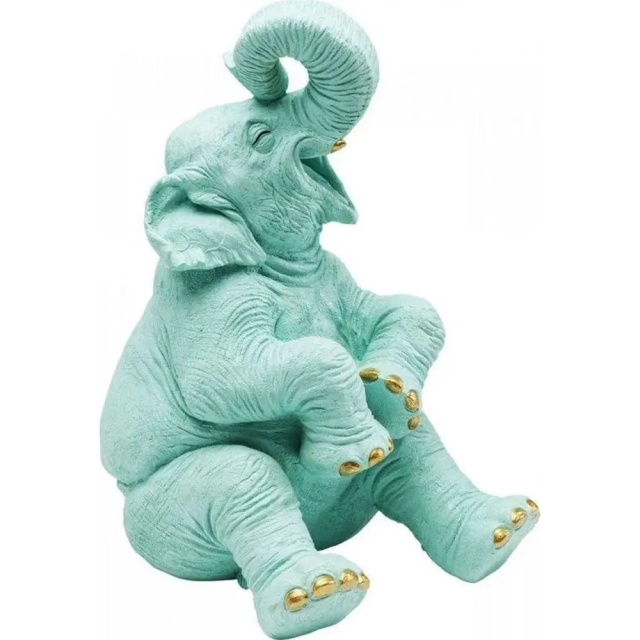 Pusculita albastra din fibre sintetice 39 cm Happy Elephant Kare