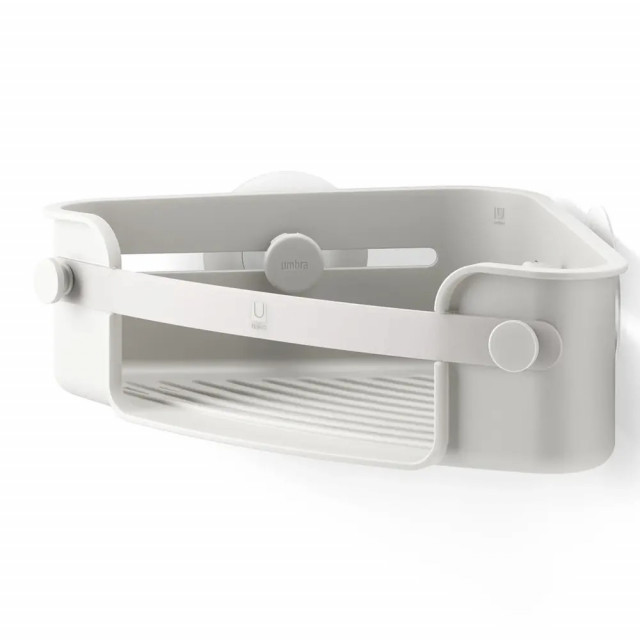 Raft pentru baie gri din plastic 30 cm Flex Adhesive Corner Umbra