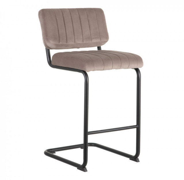 Scaun bar gri deschis/negru din metal si poliester Opelo The Home Collection