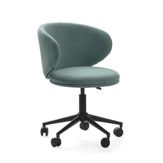 Scaun birou ajustabil verde din textil Rush The Home Collection