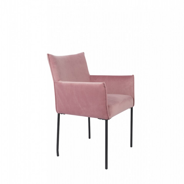 Scaun dining din catifea roz Dion Pink The Home Collection
