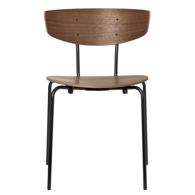Scaun dining maro/negru din metal Herman Ferm Living