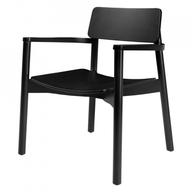 Scaun dining negru din lemn de fag Mine Versmissen