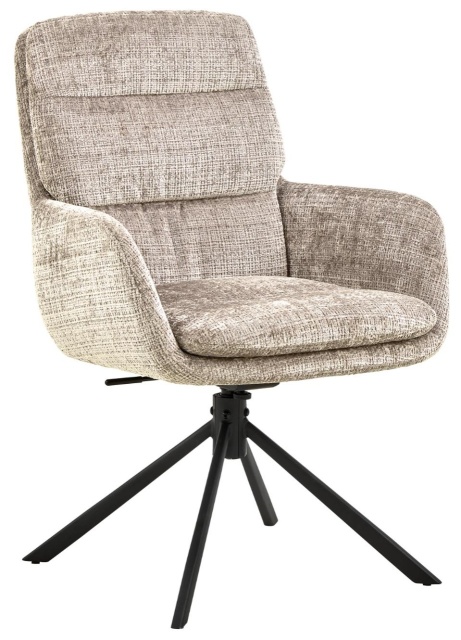 Scaun dining rotativ bej din textil Edgar Actona Company
