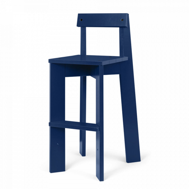 Scaun pentru copii albastru din lemn Ark Ferm Living