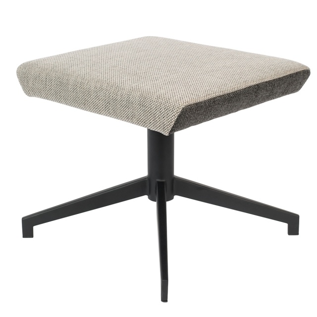Scaunel rotativ gri/negru din textil Uncle Jesse Zuiver