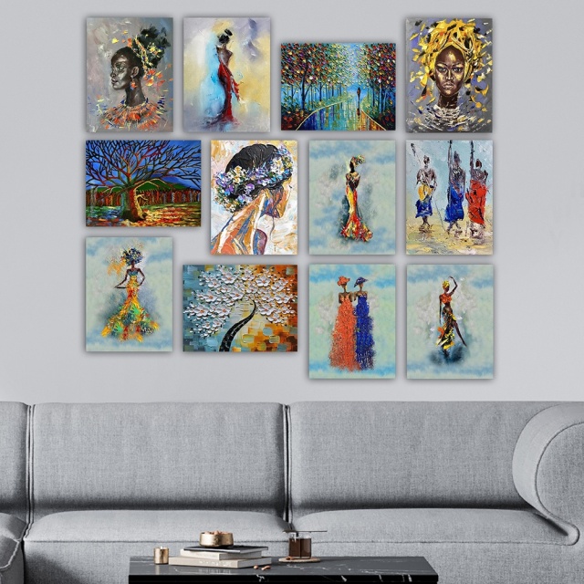 Set 12 tablouri multicolore 15x20 cm Beautiful The Home Collection