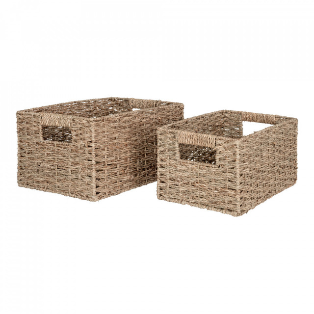 Set 2 cosuri maro din fibre naturale Venice House Nordic