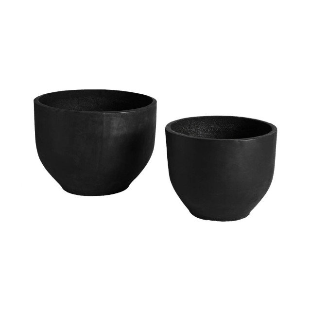 Set 2 ghivece negre din ceramica Blaghe Amphora Vical Home