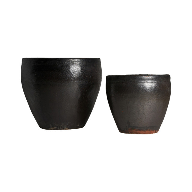 Set 2 ghivece negre din ceramica Gaye Amphora Vical Home