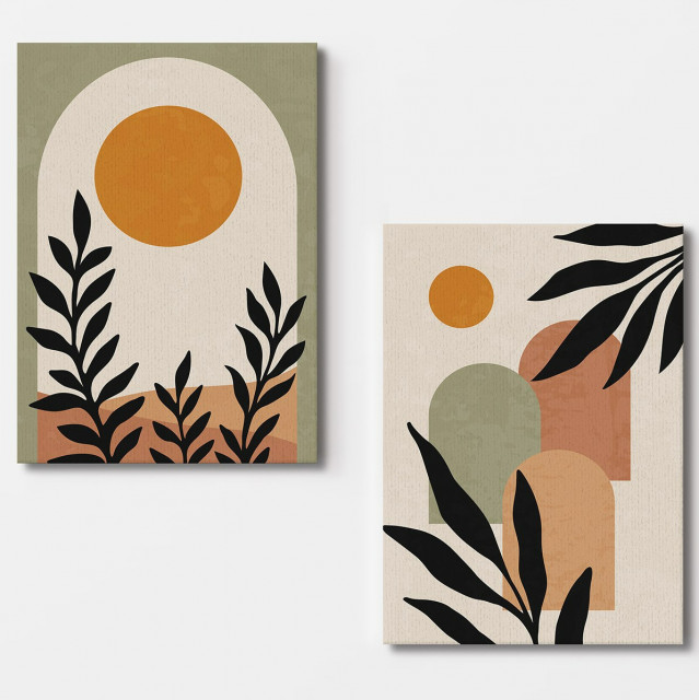 Set 2 tablouri multicolore din fibre naturale 50x70 cm Sun The Home Collection
