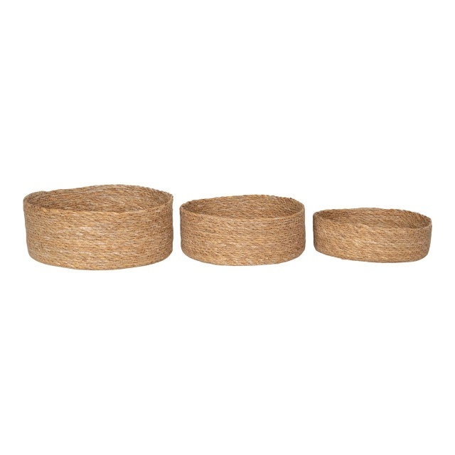 Set 3 cosuri maro din fibre naturale Batam House Nordic