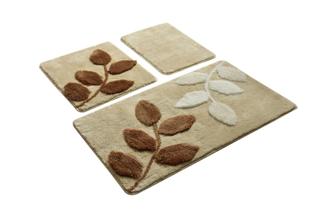 Set 3 covorase de baie multicolore din fibre sintetice Innovia The Home Collection