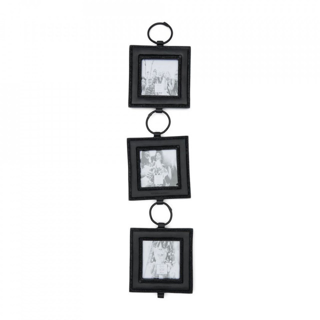 Set 3 rame foto negre din metal 15x68 cm Cordoba Riviera Maison