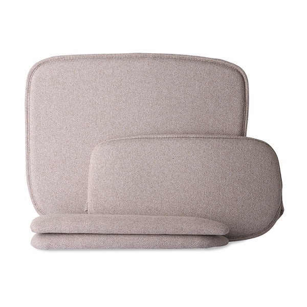 Set 4 perne pentru sezut si spatar cu manere gri din fibre naturale Pebble HKliving