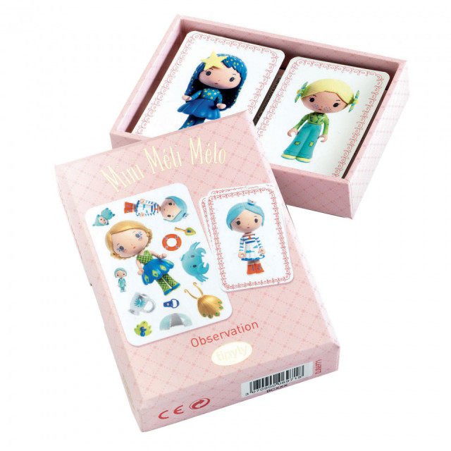 Set de joaca 65 de piese multicolor din carton Mini Méli-Mélo Djeco
