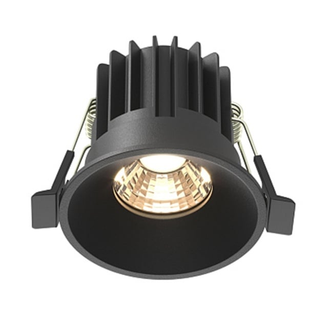 Spot negru din metal cu LED Downlight Round 2 Maytoni