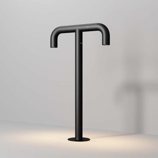 Stalp de iluminat pentru exterior gri grafit din metal cu LED 50 cm Sleek Double Maytoni