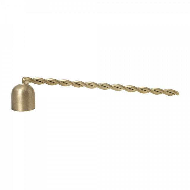 Stingator lumanare maro alama din metal Twist Ferm Living