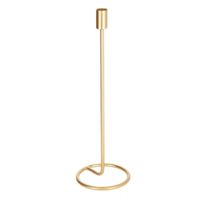Suport pentru lumanare auriu din metal 40 cm Babirye Kave Home
