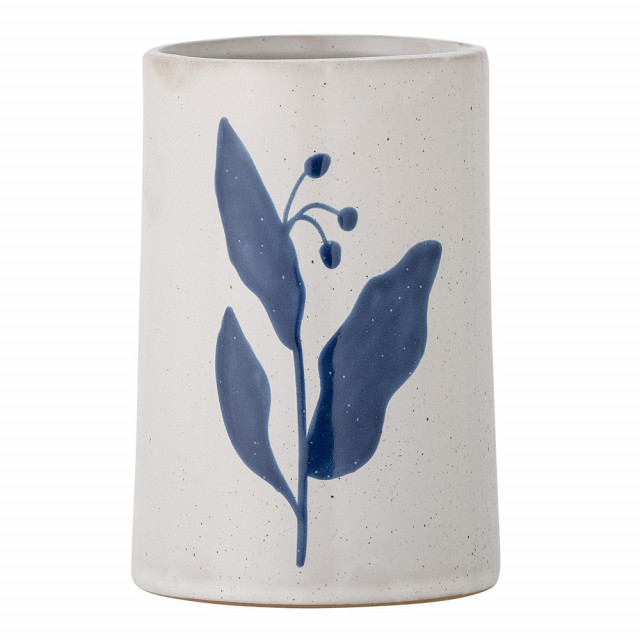 Suport pentru periuta de dinti din ceramica alb/albastru 8 cm Aurora Bloomingville