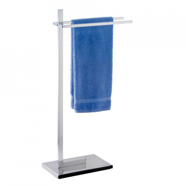 Suport prosoape argintiu din otel 41 cm Quadro Wenko