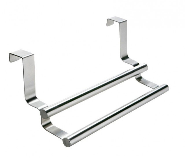 Suport prosoape pentru usa argintiu din metal 26 cm Twin Wenko