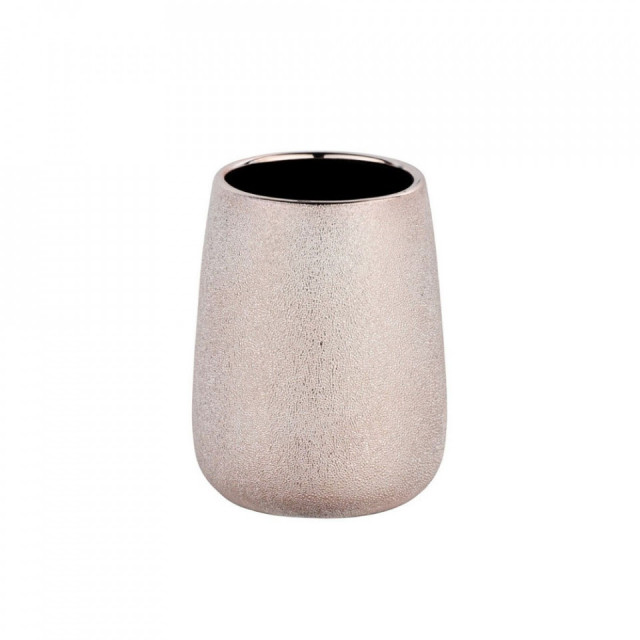 Suport roz din ceramica pentru periuta dinti 9x11 cm Glimma Tumbler Rose Wenko