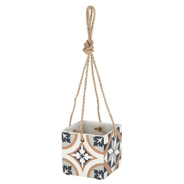 Suport suspendabil pentru ghiveci multicolor din ciment 13 cm Portuguese Esschert Design