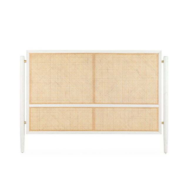 Tablie pat alba/maro din ratan 160 cm Avanon Thai Natura