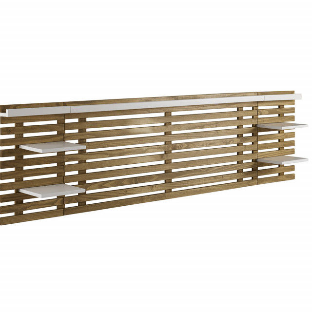 Tablie pat maro/alb din lemn 240 cm Nidra The Home Collection