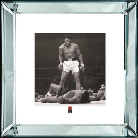 Tablou alb/negru din sticla 50x50cm Fight Ter Halle