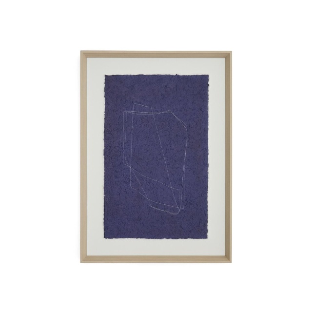 Tablou albastru din fibre naturale 50x70 cm Durkan Kave Home