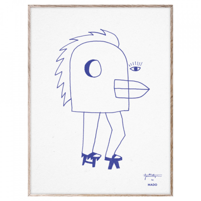 Tablou cu rama din lemn de stejar 30x40 cm Head Ox Paper Collective