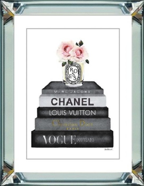 Tablou multicolor din sticla 50x60 cm Books Ter Halle