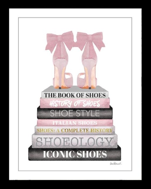 Tablou multicolor din sticla 70x90 cm Iconic Shoes Pink Ter Halle