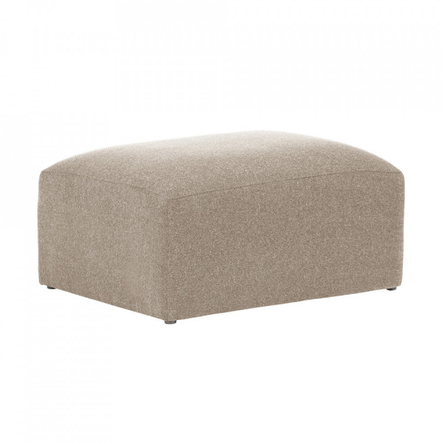 Taburet dreptunghiular bej din textil 74x90 cm Blok Kave Home