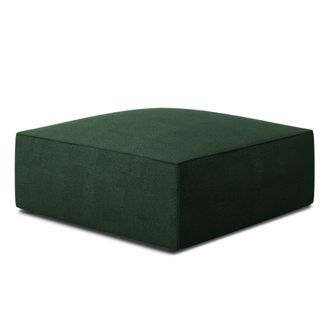 Taburet patrat verde din textil 93x93 cm Ruby Besolux