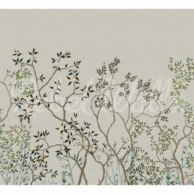 Tapet multicolor din hartie Chinoiserie Trees Rebel Walls