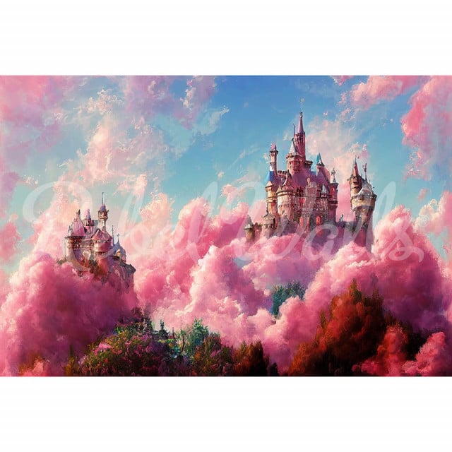 Tapet roz din hartie Pink Castle Rebel Walls